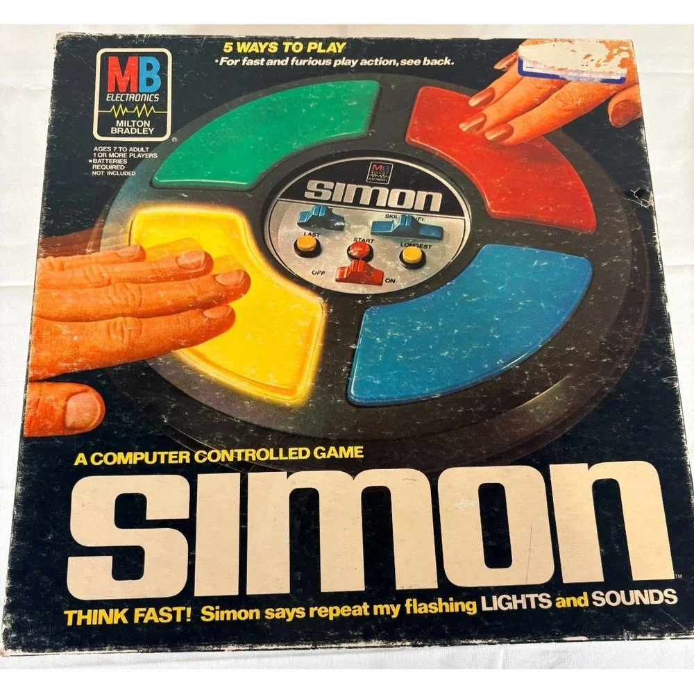Vintage 1978 Simon electronic memory game in box Tested and Works